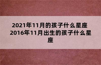 2021年11月的孩子什么星座 2016年11月出生的孩子什么星座